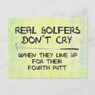 Real Golfers don´t cry Postcard