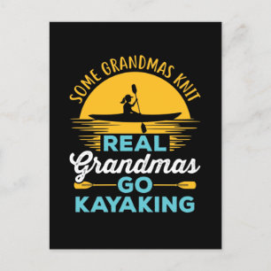Real Grandmas Go Kayaking Kayak Yak Women  Postcard
