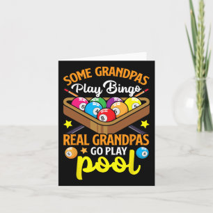 Real Grandpas Funny Pool Player Billiards Billiard Card