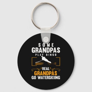 Real Grandpas Go Water Skiing Men Water Skiing Wav Key Ring