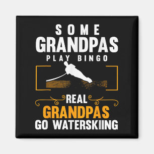Real Grandpas Go Water Skiing Men Water Skiing Wav Magnet