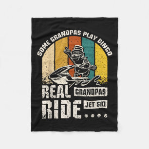 Real Grandpas Ride Jet Ski Fleece Blanket