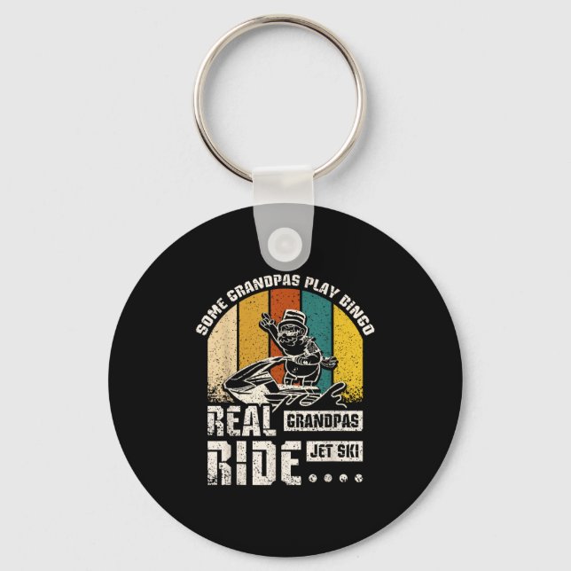 Real Grandpas Ride Jet Ski  Key Ring (Front)
