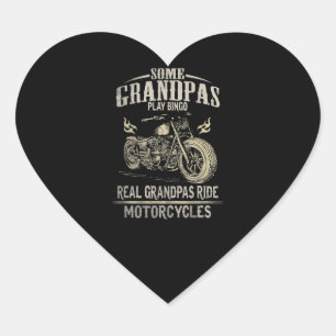 Real Grandpas Ride Motorcycle Gift For Grandpas.pn Heart Sticker