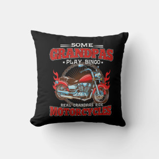 Real Grandpas Ride Motorcycles Motorbike Lover Cushion
