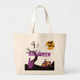 Real Halloween fear awaits Large Tote Bag
