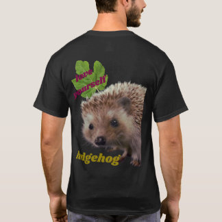 real hedgehog on a t-shirt