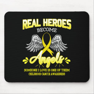 Real Heroes Become Angels Childhood Cancer Awarene Mouse Pad