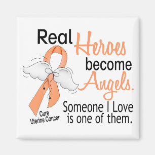 Real Heroes Become Angels Uterine Cancer Magnet
