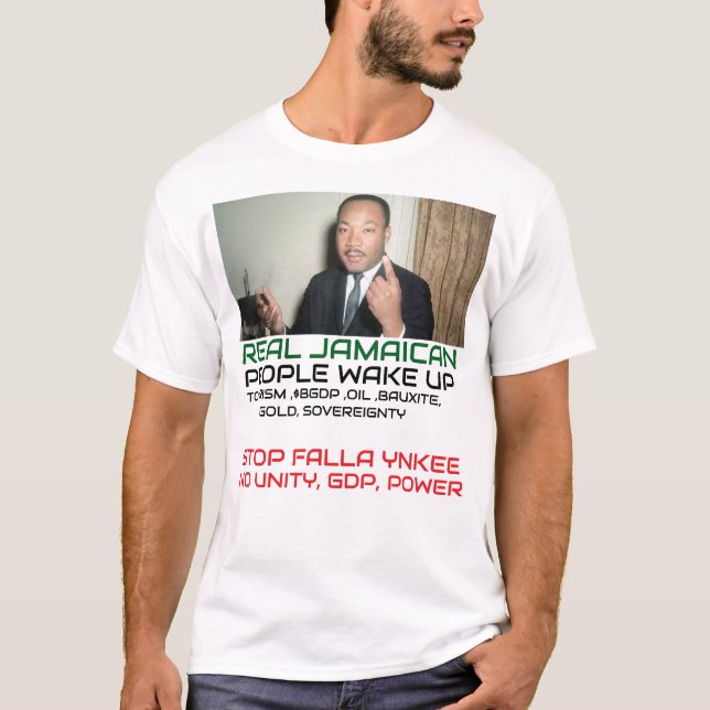 REAL JAMAICAN WAKE UP Men's Basic T-Shirt (Front)