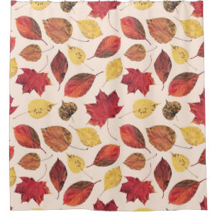 Real leaves photo, unique seamless pattern. shower curtain