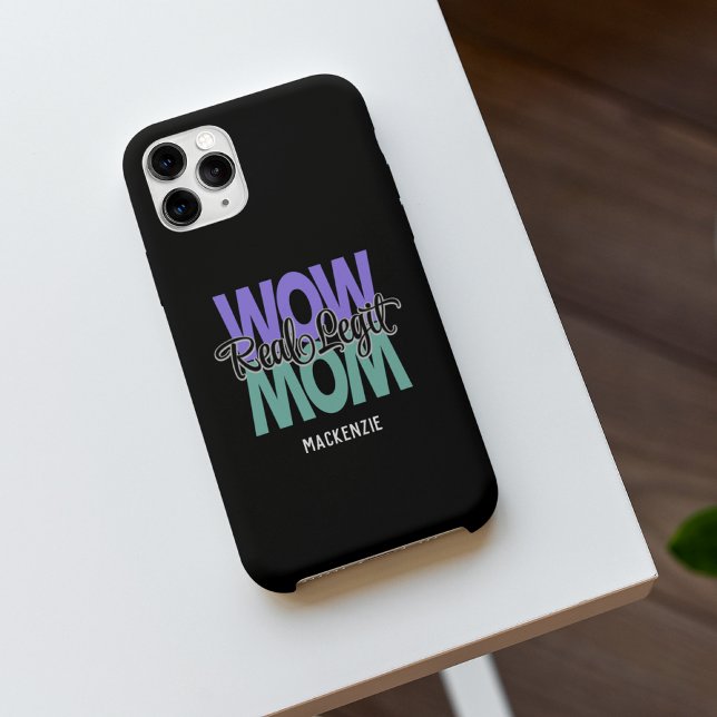 Real Legit Wow Mum Print (Purple & Teal) Case (Creator Uploaded)