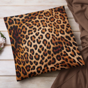 Real Leopard Fur Skin spots Cushion