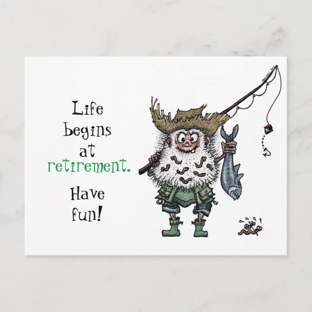 Real Life begins at Retirement - Funny Postcard (Front)