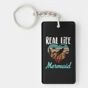 Real Life Mermaid Scuba Diver Diving Snorkel Key Ring