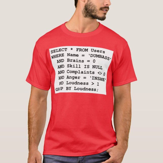 Real Life SQL T-Shirt (Front)