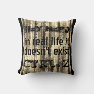 Real life there is no undo, nerd version - stripes cushion