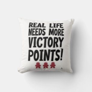 Real Life Victory Points Board Gamer Lifestyle Cushion