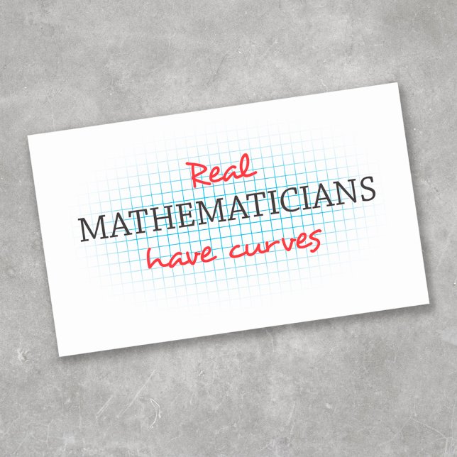 Real Mathematicians Have Curves | Funny Math Rectangular Sticker (Creator Uploaded)