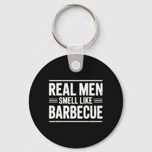 Real Men Barbeque Bbq King Fathers Day Cookout Key Ring