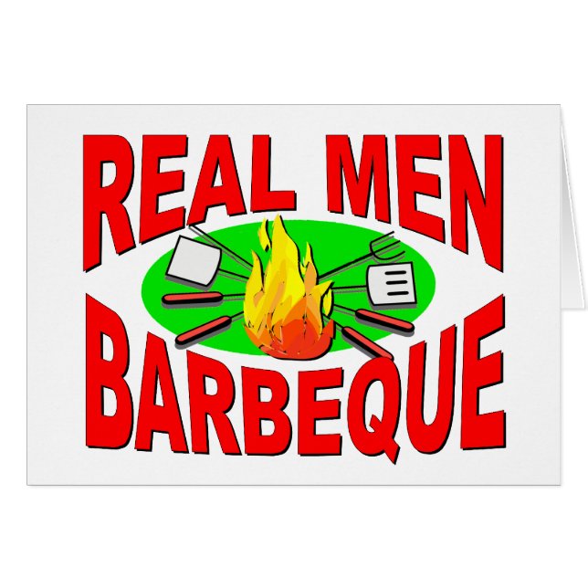 Real Men Barbeque. Funny Design for The BBQ King. (Front Horizontal)