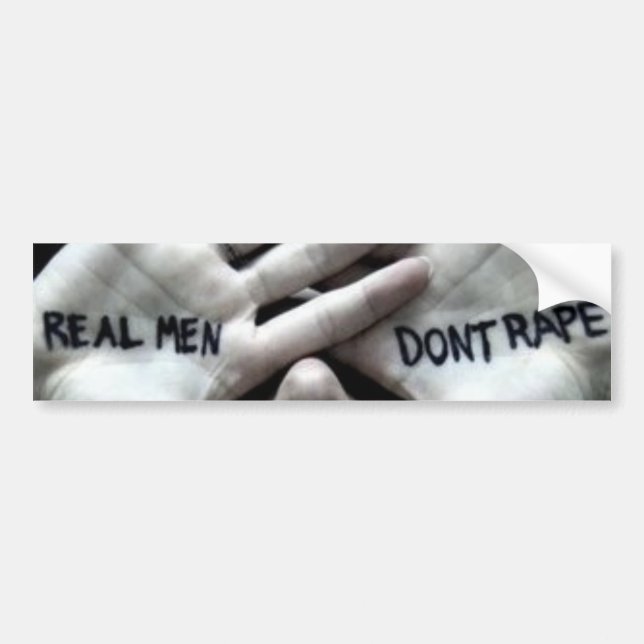 real men bumper sticker (Front)
