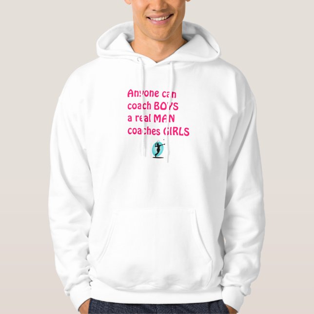 Real Men Coach Girls-Tennis Hoodie (Front)