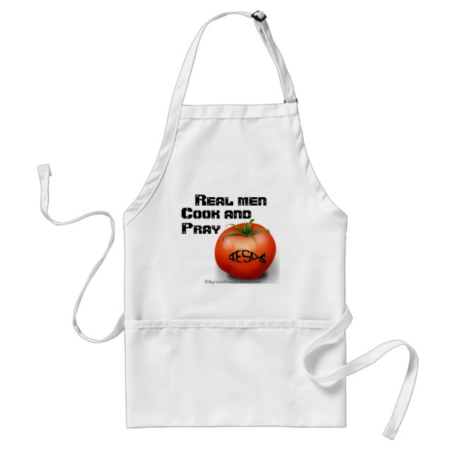 Real men cook and eat Customise it Standard Apron (Front)