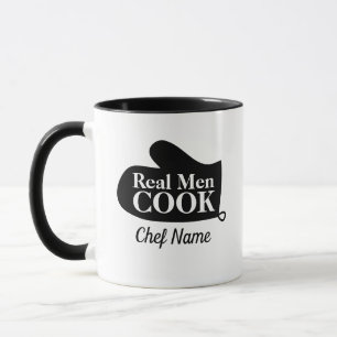 Real men cook funny Father's Day mug gift for dad