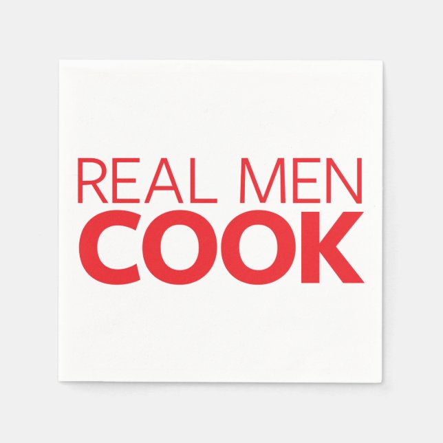 Real Men Cook Napkin (Front)