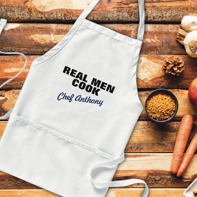 Real Men Cook Personalized Standard Apron (Creator Uploaded)