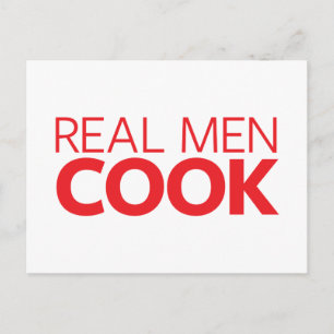 Real Men Cook Postcard