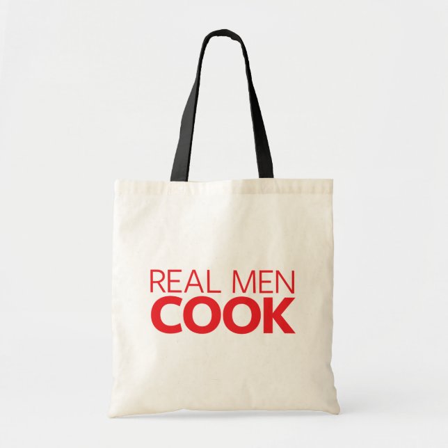 Real Men Cook Tote Bag (Front)
