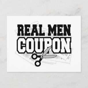 Real Men Coupon Postcard