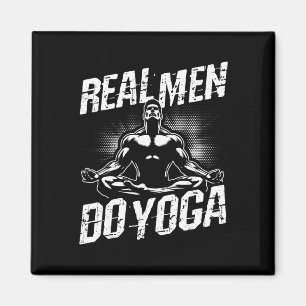 Real Men Do Yoga Funny Yoga Pose Magnet