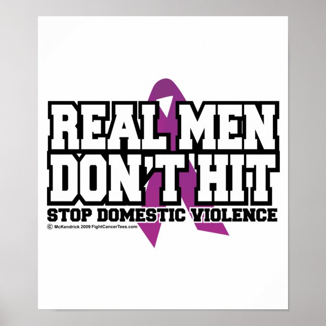 Real Men Don't Hit Poster (Front)