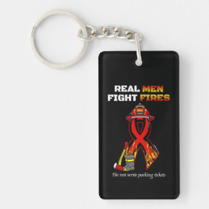 REAL MEN FIGHT FIRES KEY RING