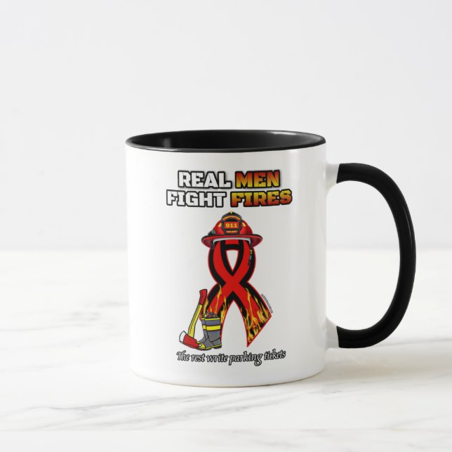 REAL MEN FIGHT FIRES MUG (Right)