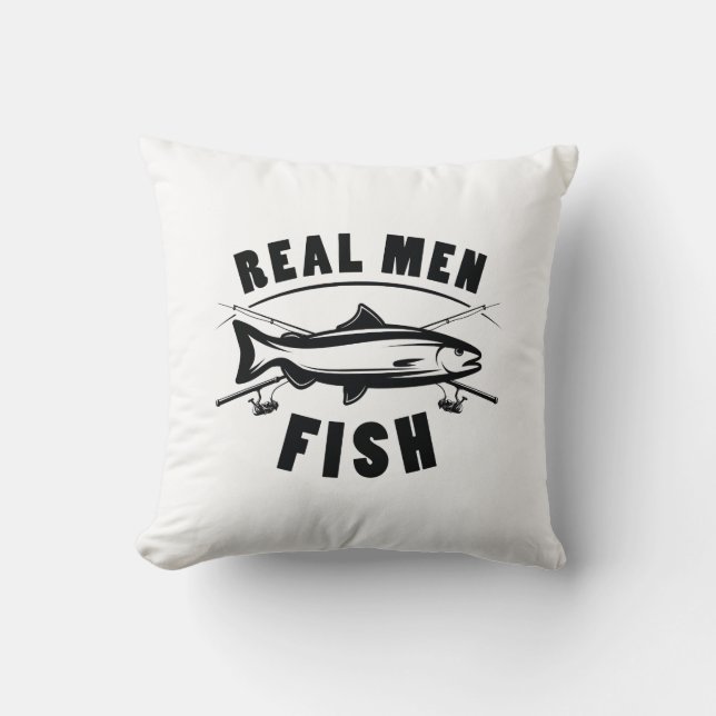 Real Men Fish Cushion (Front)