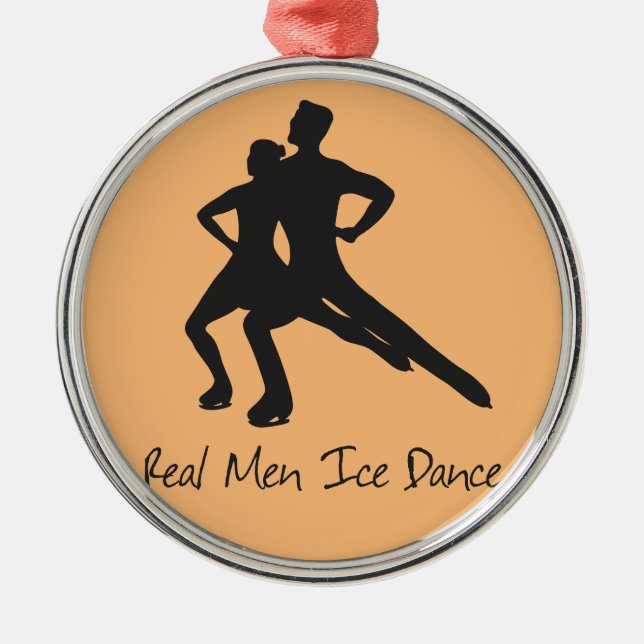 Real Men Ice Dance Metal Ornament (Front)