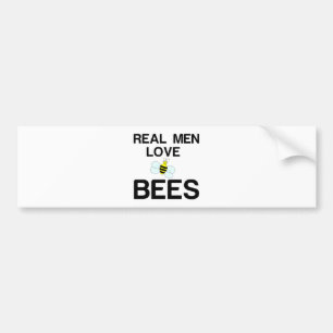 REAL MEN LOVE BEES BUMPER STICKER