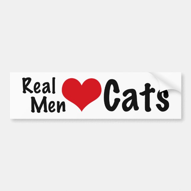 Real Men Love Cats #2 Bumper Sticker (Front)