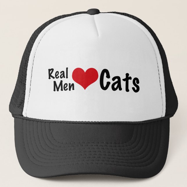 Real Men Love Cats #2 Trucker Hat (Front)