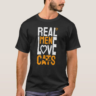 Real Men Love Cats Awesome Cat Dad Perfect Pet  Un T-Shirt