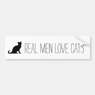 Real men love cats bumper sticker