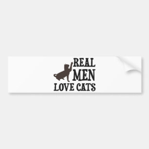 Real Men Love Cats Bumper Sticker