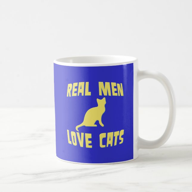 Real Men Love Cats Coffee Mug (Right)