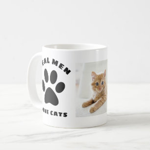 Real Men Love Cats Custom Text Personalised Photo Coffee Mug