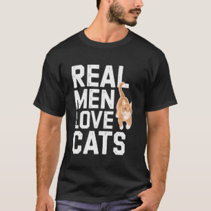 Real Men Love Cats Cute Feline Lover T-Shirt