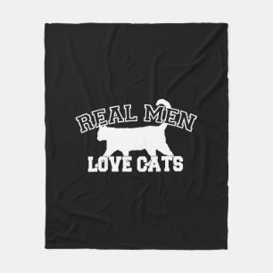 Real Men Love Cats Fleece Blanket